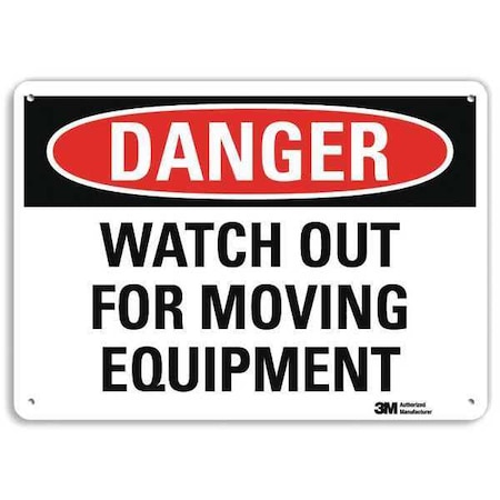 Danger Sign, 7 in Height, 10 in Width, Plastic, Vertical Rectangle, English MPN:U3-2045-NP_10X7