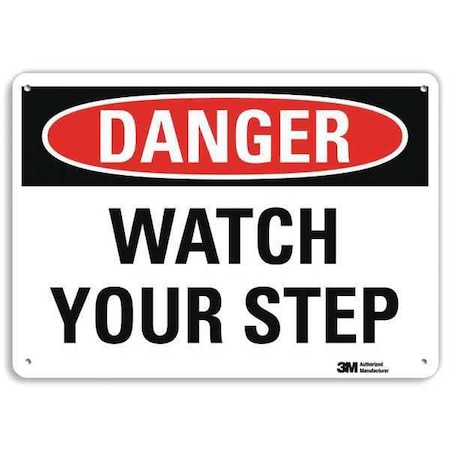 Danger Sign, 10 in H, 14 in W, Plastic, Horizontal Rectangle, English, U3-2048-NP_14X10 MPN:U3-2048-NP_14X10