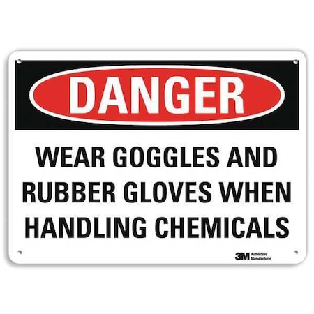 Plastic Danger Sign, 4 Holes, 10