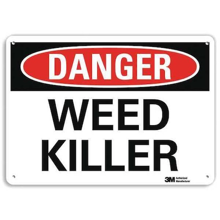 Danger Sign, 7 in H, 10 in W, Plastic, Vertical Rectangle, English, U3-2071-NP_10X7 MPN:U3-2071-NP_10X7