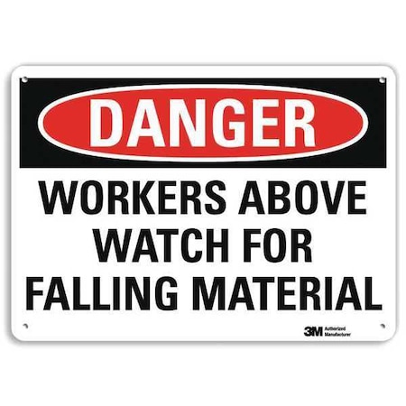 Danger Sign, 7 in H, 10 in W, Plastic, Vertical Rectangle, English, U3-2078-NP_10X7 MPN:U3-2078-NP_10X7