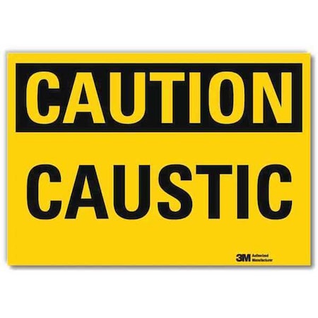 Caution Sign, 5 in H, 7 in W, Horizontal Rectangle, English, U4-1001-RD_7X5 MPN:U4-1001-RD_7X5