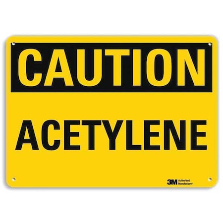 Caution Sign, 10 in H, 14 in W, Plastic, Horizontal Rectangle, English, U4-1040-NP_14X10 MPN:U4-1040-NP_14X10