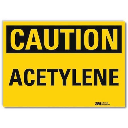 Caution Sign, 5 in H, 7 in W, Horizontal Rectangle, English, U4-1040-RD_7X5 MPN:U4-1040-RD_7X5