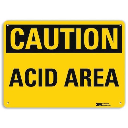 Caution Sign, 7 in H, 10 in W, Vertical Rectangle, English, U4-1042-NA_10x7 MPN:U4-1042-NA_10x7