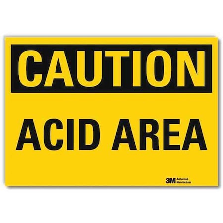 Caution Sign, 5 in H, 7 in W, Horizontal Rectangle, English, U4-1042-RD_7X5 MPN:U4-1042-RD_7X5
