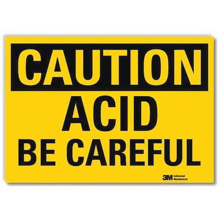 Caution Sign, 10 in H, 14 in W, Horizontal Rectangle, English, U4-1043-RD_14X10 MPN:U4-1043-RD_14X10