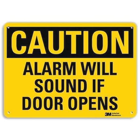 Caution Sign, 7 in H, 10 in W, Aluminum, Vertical Rectangle, English, U4-1045-NA_10x7 MPN:U4-1045-NA_10x7