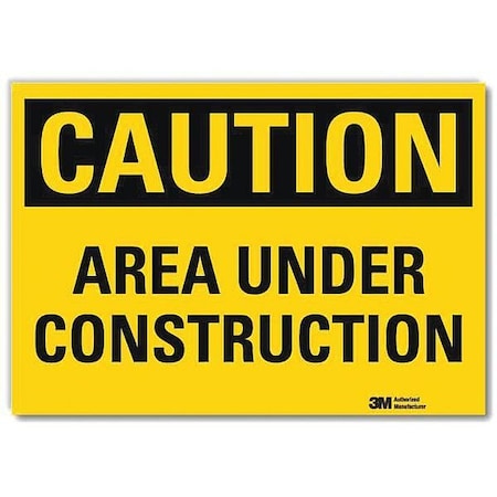 Caution Sign, 7 in Height, 10 in Width, Reflective Sheeting, Vertical Rectangle, English MPN:U4-1055-RD_10X7