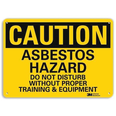 Caution Sign, 10 in H, 14 in W, Plastic, Horizontal Rectangle, English, U4-1060-NP_14X10 MPN:U4-1060-NP_14X10