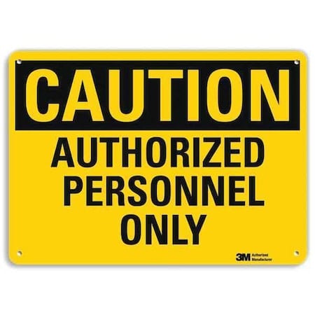 Caution Sign, 7 in H, 10 in W, Aluminum, Vertical Rectangle, English, U4-1065-NA_10x7 MPN:U4-1065-NA_10x7