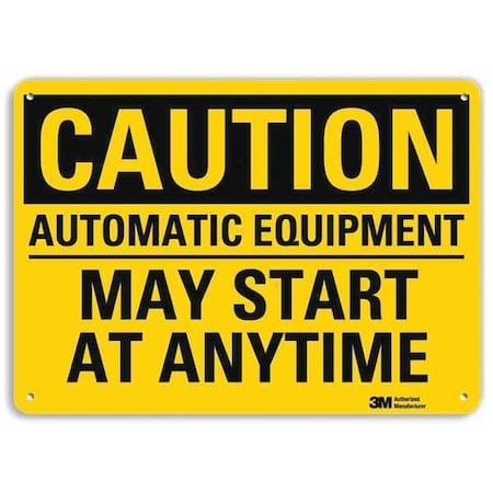 Caution Sign, 7 in Height, 10 in Width, Aluminum, Vertical Rectangle, English MPN:U4-1067-NA_10x7