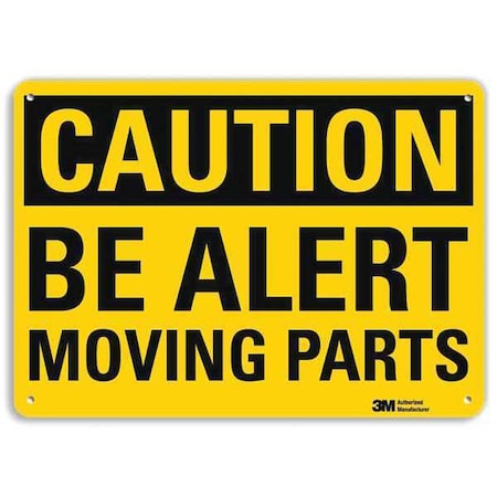 Caution Sign, 7 in Height, 10 in Width, Aluminum, Vertical Rectangle, English MPN:U4-1074-NA_10x7