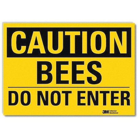 Caution Sign, 7 in Height, 10 in Width, Reflective Sheeting, Vertical Rectangle, English MPN:U4-1079-RD_10X7