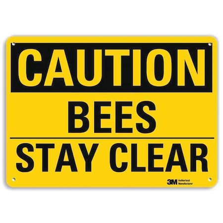 Caution Sign, 7 in H, 10 in W, Aluminum, Vertical Rectangle, English, U4-1080-NA_10x7 MPN:U4-1080-NA_10x7