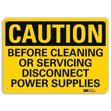 Safety Sign, 7 in Height, 10 in Width, Aluminum, Vertical Rectangle, English, U4-1081-RA_10X7 MPN:U4-1081-RA_10X7