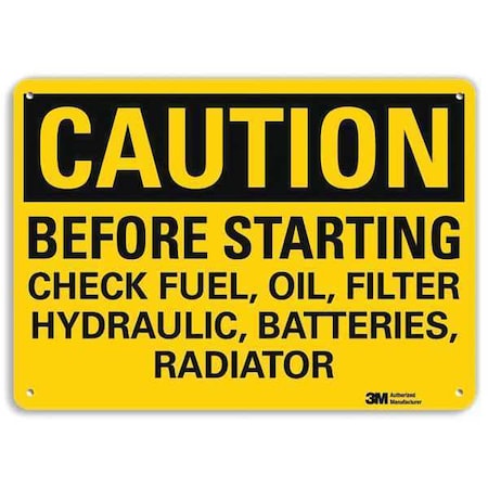 Reflective Maintenance Sign, 7 in Height, 10 in Width, Plastic, Vertical Rectangle, English MPN:U4-1082-RA_10X7
