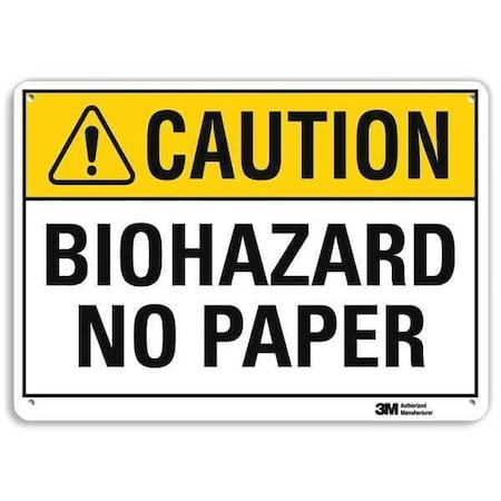 Caution Sign, 10 in H, 14 in W, Horizontal Rectangle, English, U4-1088-NA_14x10 MPN:U4-1088-NA_14x10