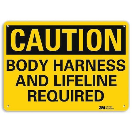 Plastic Caution Sign, 4 Holes, 14