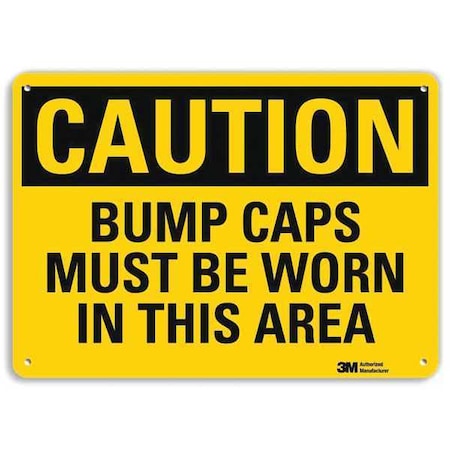 Plastic Caution Sign, 4 Holes, 14