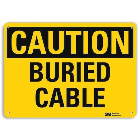 Caution Sign, 7 in H, 10 in W, Vertical Rectangle, English, U4-1098-NA_10x7 MPN:U4-1098-NA_10x7
