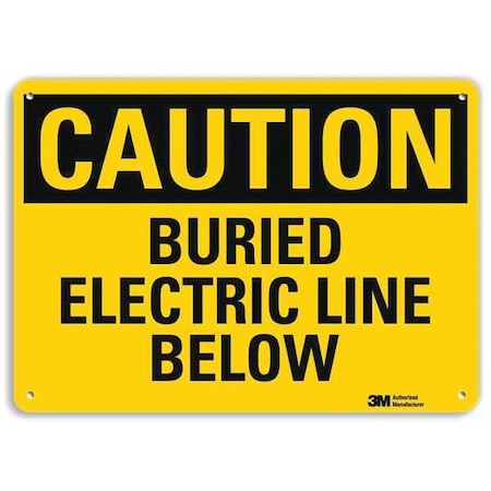 Plastic Caution Sign, 4 Holes, 14