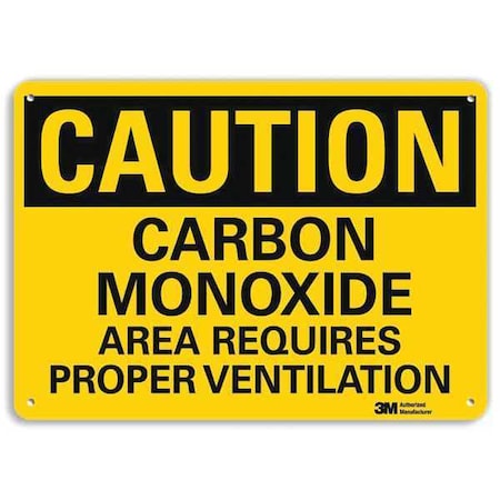 Caution Sign, 7 in H, 10 in W, Vertical Rectangle, English, U4-1106-RA_10X7 MPN:U4-1106-RA_10X7