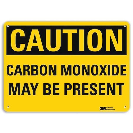 Caution Sign, 7 in H, 10 in W, Plastic, Vertical Rectangle, English, U4-1107-NP_10X7 MPN:U4-1107-NP_10X7