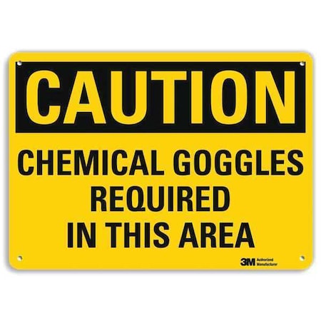 Plastic Caution Sign, 4 Holes, 14
