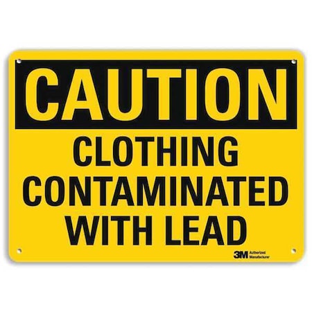 Caution Sign, 10 in H, 14 in W, Horizontal Rectangle, English, U4-1135-NA_14x10 MPN:U4-1135-NA_14x10