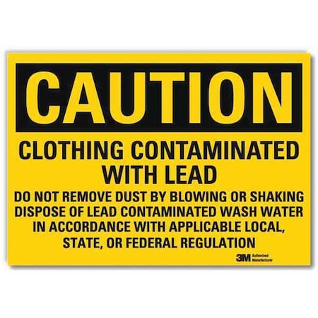 Caution Sign, 10 in H, 14 in W, Horizontal Rectangle, English, U4-1136-RD_14X10 MPN:U4-1136-RD_14X10