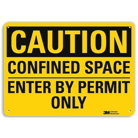 Plastic Caution Sign, 4 Holes, 14