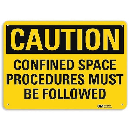 Plastic Caution Sign, 4 Holes, 14