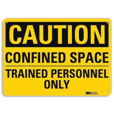Plastic Caution Sign, 4 Holes, 10