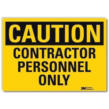 Safety Sign, Athrzd Prsnnl Only, Txt, 7inH MPN:U4-1155-RD_10X7