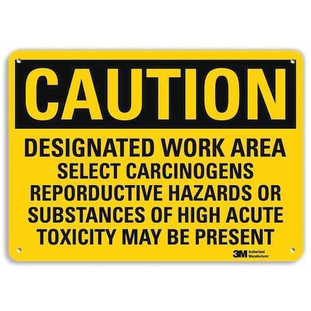 Caution Sign, 7 in H, 10 in W, Plastic, Vertical Rectangle, English, U4-1163-NP_10X7 MPN:U4-1163-NP_10X7