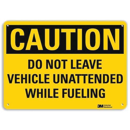 Caution Sign, 10 in H, 14 in W, Plastic, Horizontal Rectangle, English, U4-1183-NP_14X10 MPN:U4-1183-NP_14X10