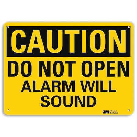 Caution Sign, 7 in H, 10 in W, Aluminum, Vertical Rectangle, English, U4-1185-NA_10x7 MPN:U4-1185-NA_10x7