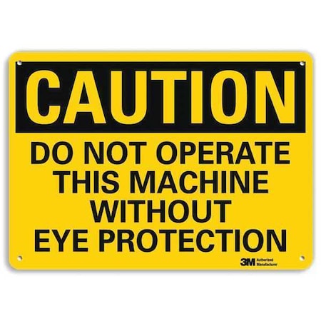 Plastic Caution Sign, 4 Holes, 14
