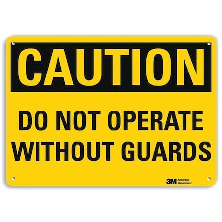 Safety Sign, 7 in Height, 10 in Width, Aluminum, Vertical Rectangle, English, U4-1196-RA_10X7 MPN:U4-1196-RA_10X7