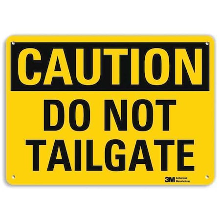 Caution Sign, 10 in H, 14 in W, Plastic, Horizontal Rectangle, English, U4-1205-NP_14X10 MPN:U4-1205-NP_14X10