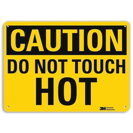 Caution Sign, 7 in H, 10 in W, Plastic, Vertical Rectangle, English, U4-1207-NP_10X7 MPN:U4-1207-NP_10X7