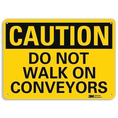 Caution Sign, 7 in Height, 10 in Width, Aluminum, Vertical Rectangle, English MPN:U4-1209-NA_10x7