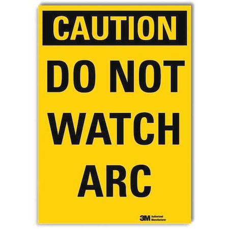 Caution Sign, 7 in Height, 5 in Width, Reflective Sheeting, Vertical Rectangle, English MPN:U4-1211-RD_5X7
