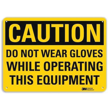 Safety Sign, 7 in Height, 10 in Width, Aluminum, Vertical Rectangle, English MPN:U4-1212-RA_10X7
