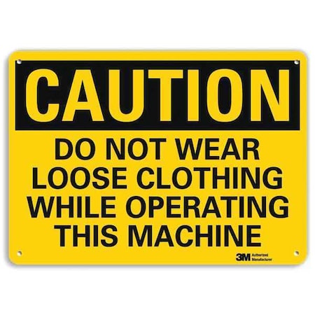 Safety Sign, 7 in Height, 10 in Width, Aluminum, Vertical Rectangle, English, U4-1214-RA_10X7 MPN:U4-1214-RA_10X7