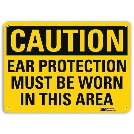 Plastic Caution Sign, 4 Holes, 14
