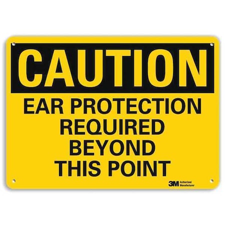 Caution Sign, 7 in Height, 10 in Width, Aluminum, Vertical Rectangle, English MPN:U4-1241-RA_10X7