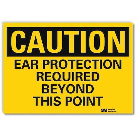 Safety Sign, Ear Protection Beyond, 10in.W MPN:U4-1241-RD_10X7