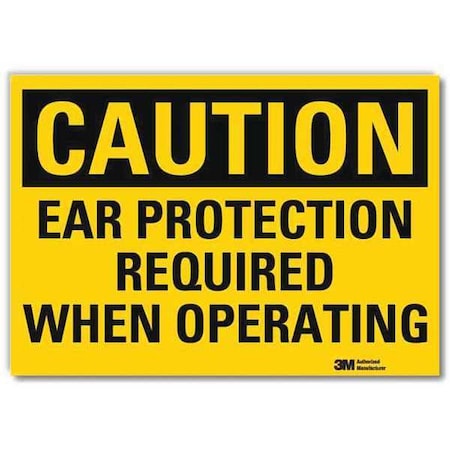 Safety Sign, Ear Protection, 10in.W MPN:U4-1249-RD_10X7